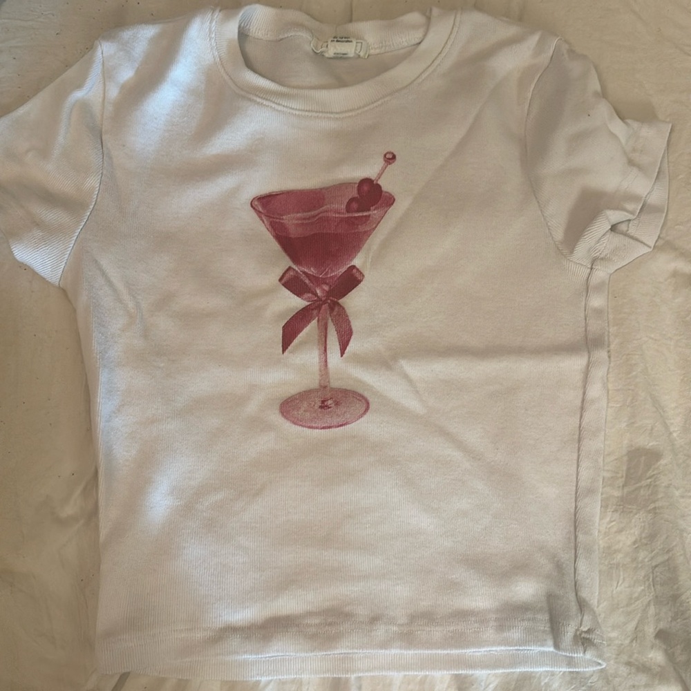 Full Tilt size XS martini baby tee
